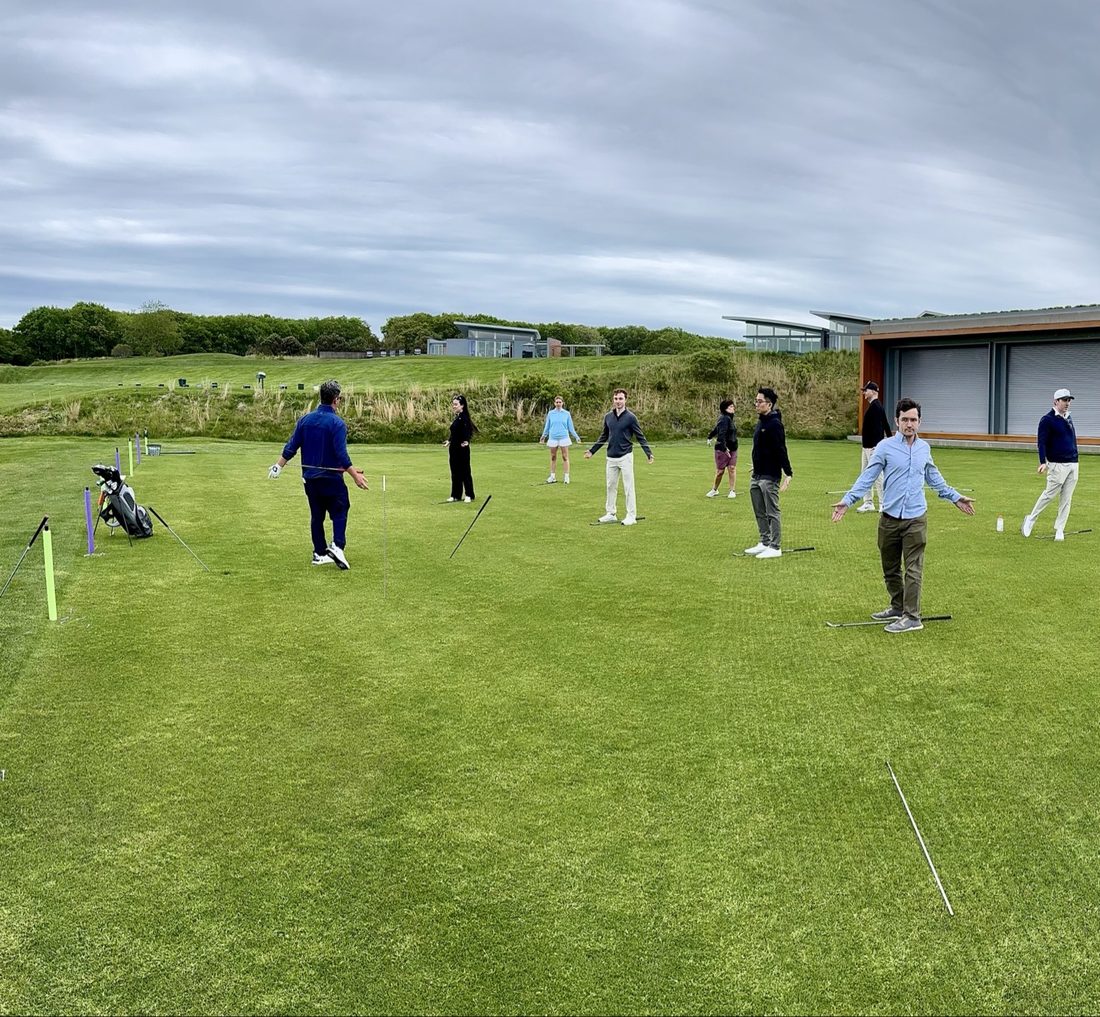 Group clinic at The Bridge practice facility